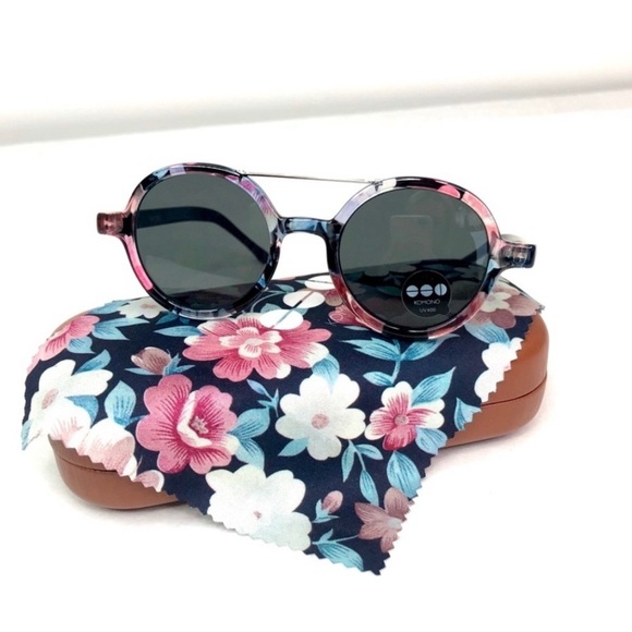 KOMONO Women’s Vivien Floral Sunglasses NEW Pink Black Blue - Picture 14 of 16